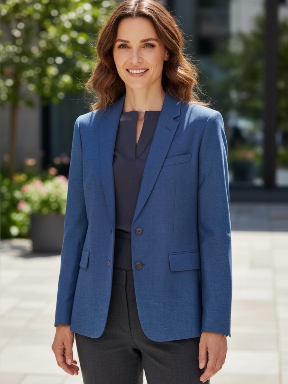 Burberry Mansell Blue Two-Button Wool Blazer size 38